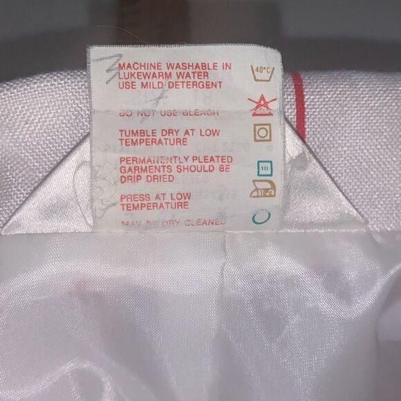 Vintage Tan Jay White Cherry Red Striped Blazer Jacket Women’s Size 18 - Picture 12 of 13